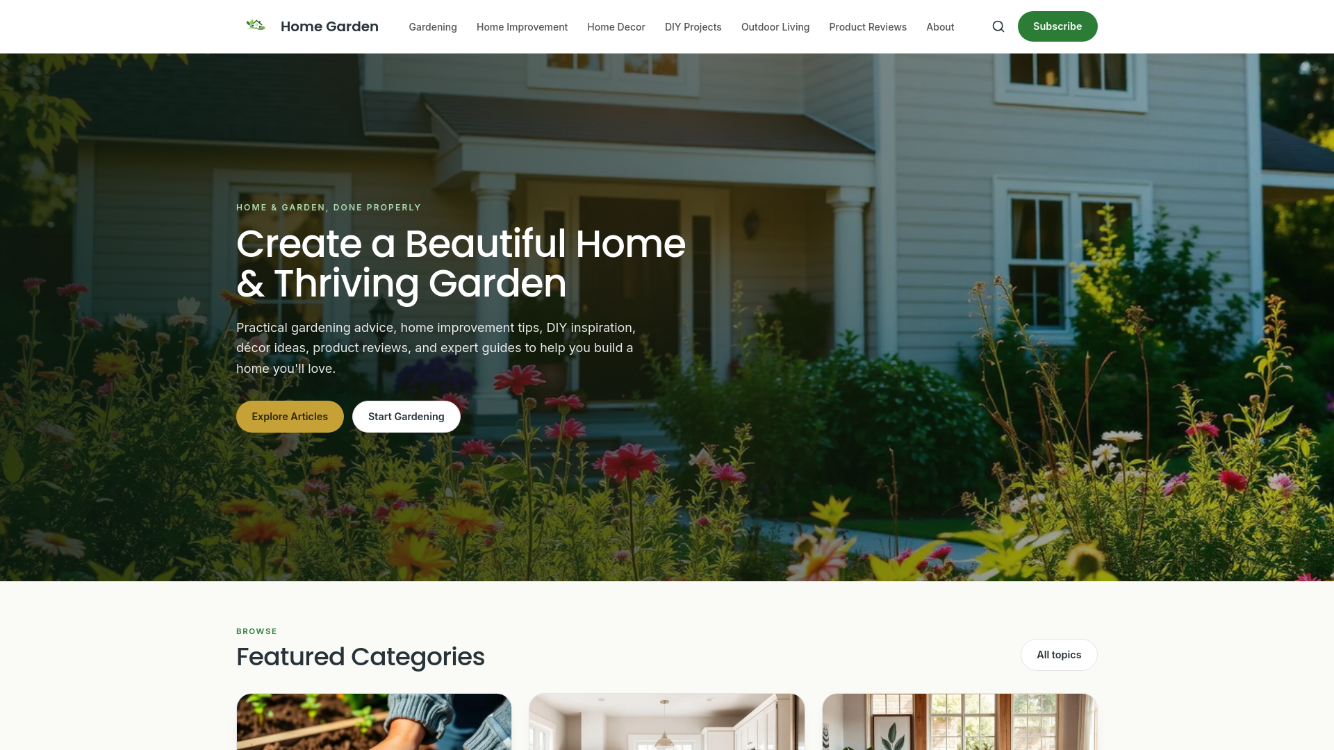 Home Garden Digest — project cover